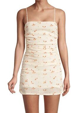 we wore what ruched cup mini dress Weworewhat Ruched-cup Ribbed Mini Dress In Off White